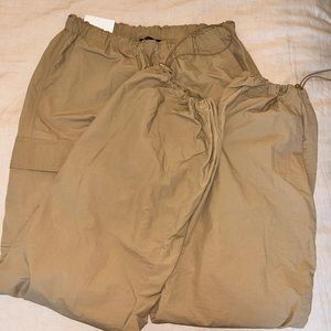 Love Tree Loose Fit Parachute Drawstring Cargo Pants | size M